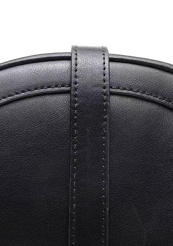 Anathema Calfskin Saddle Shoulder Bag Black