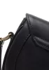 Anathema Calfskin Saddle Shoulder Bag Black
