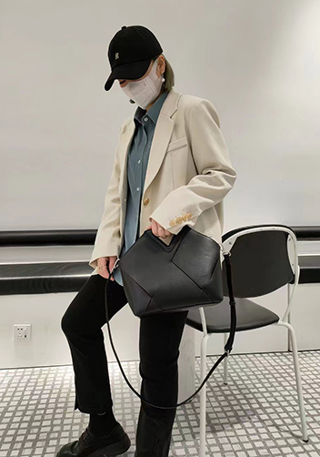 Euclid Medium Woven Bag Black