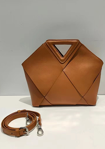 Euclid Medium Woven Bag Camel
