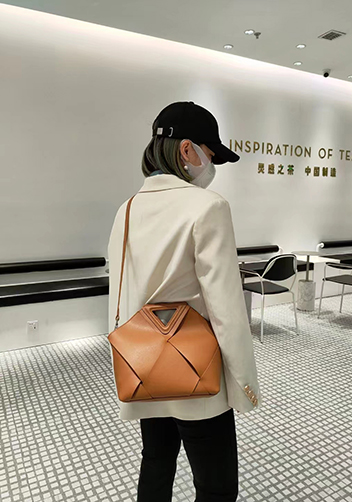 Euclid Medium Woven Bag Camel