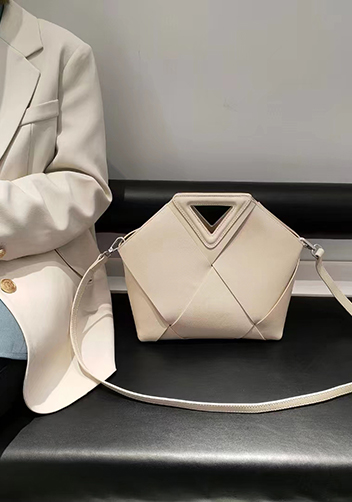 Euclid Medium Woven Bag Cream