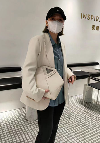 Euclid Medium Woven Bag Cream
