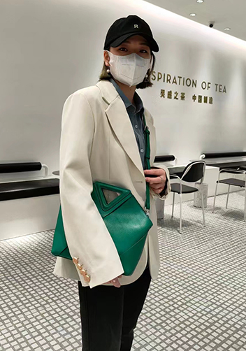 Euclid Medium Woven Bag Green