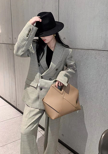 Euclid Large Woven Bag Beige