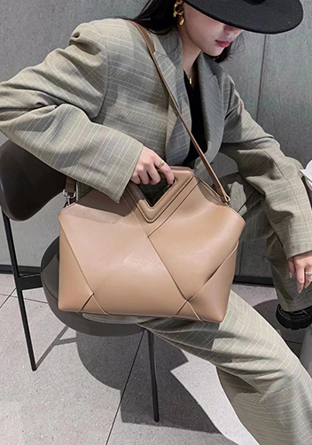 Euclid Large Woven Bag Beige