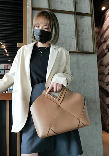 Euclid Large Woven Bag Beige