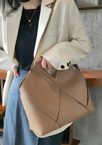 Euclid Large Woven Bag Beige