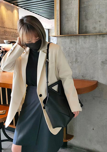 Euclid Large Woven Bag Black