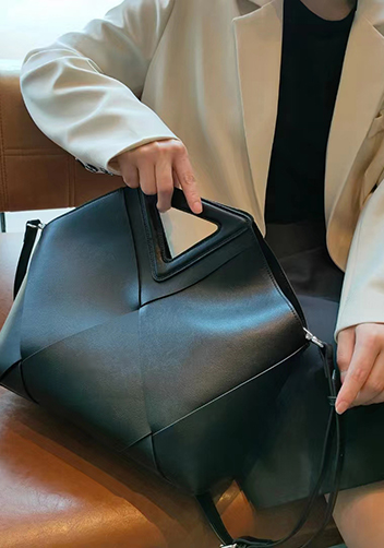 Euclid Large Woven Bag Black