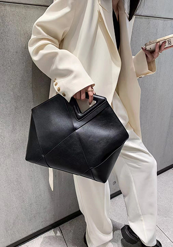 Euclid Large Woven Bag Black