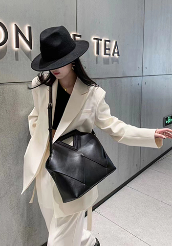 Euclid Large Woven Bag Black
