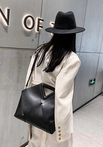 Euclid Large Woven Bag Black