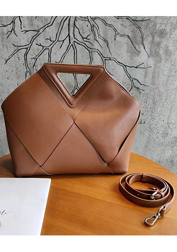 Euclid Large Woven Bag Camel