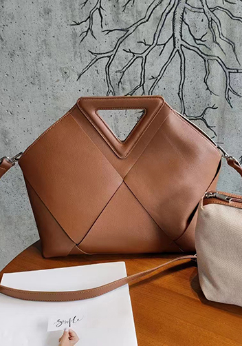 Euclid Large Woven Bag Camel