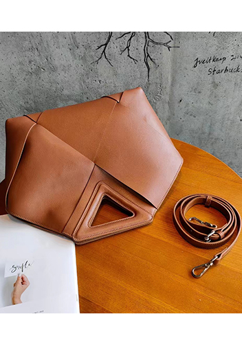 Euclid Large Woven Bag Camel