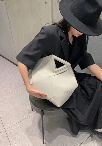 Euclid Large Woven Bag Cream