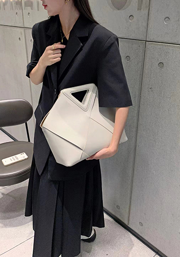 Euclid Large Woven Bag Cream