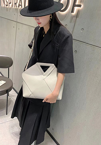 Euclid Large Woven Bag Cream