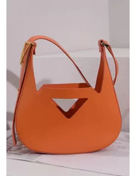 The JAB Leather Shoulder Bag Orange