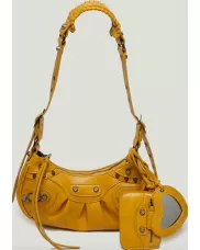 The Route 66 XS Studded Faux Leather Shoulder Bag Yellow