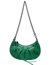 The Route Mini Studded Faux Leather Shoulder Bag Green
