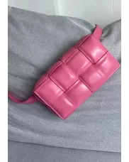 Mia Padded Leather Belt Bag Barbie