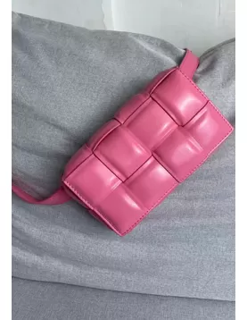 Mia Padded Leather Belt Bag Barbie