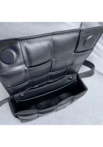 Mia Padded Leather Belt Bag Black