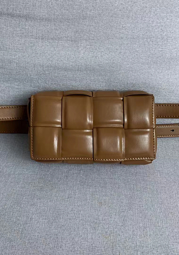 Mia Padded Leather Belt Bag Camel