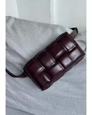 Mia Padded Leather Belt Bag Chocolate