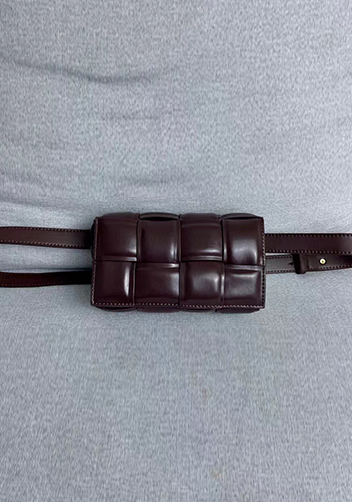 Mia Padded Leather Belt Bag Chocolate