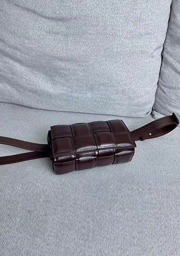Mia Padded Leather Belt Bag Chocolate