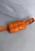 Mia Padded Leather Belt Bag Orange