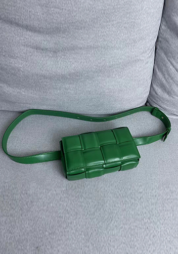 Mia Padded Leather Belt Bag Racing Green