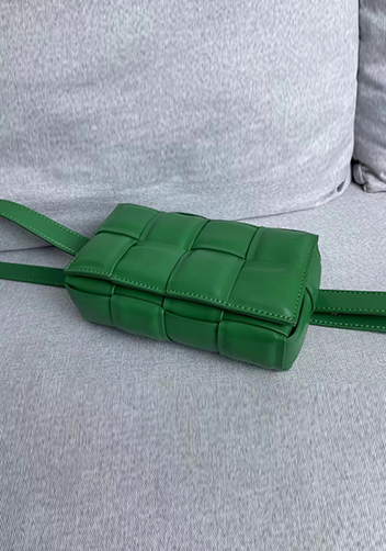 Mia Padded Leather Belt Bag Racing Green