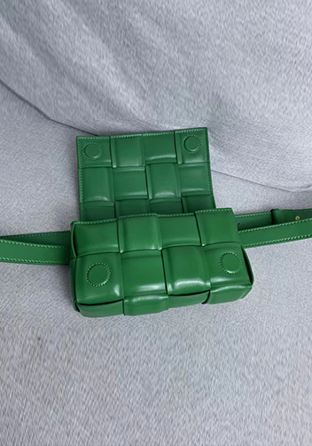 Mia Padded Leather Belt Bag Racing Green