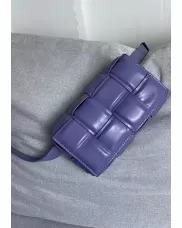 Mia Padded Leather Belt Bag Purple
