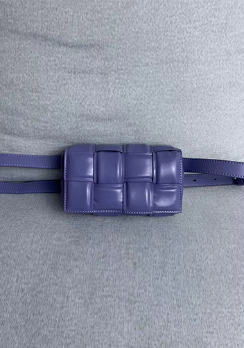 Mia Padded Leather Belt Bag Purple