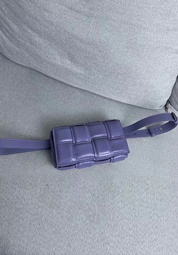 Mia Padded Leather Belt Bag Purple