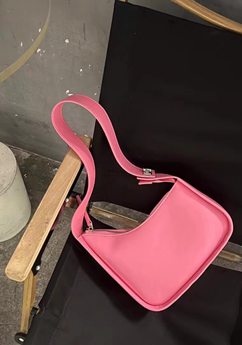 Luna Half Moon Leather Shoulder Bag Barbie