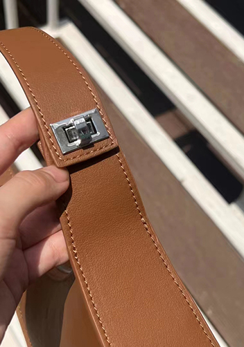 Luna Half Moon Leather Shoulder Bag Camel
