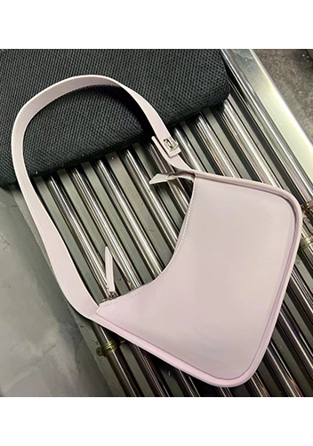 Luna Half Moon Leather Shoulder Bag Light Pink