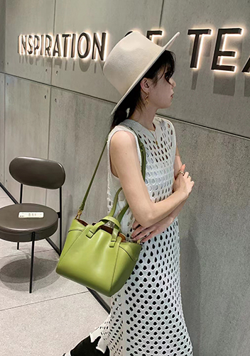 Adrienne Multifunctional Leather Bag Green