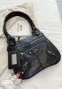 The Route 66 Faux Leather Hobo Shoulder Bag Black