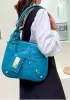 The Route 66 Faux Leather Hobo Shoulder Bag Blue