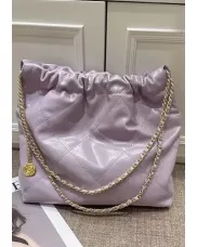 Adela Small Leather Handbag Purple
