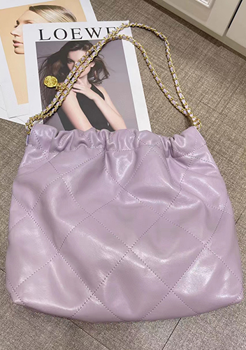 Adela Small Leather Handbag Purple