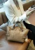 Mia Woven Small Leather Shoulder Bag Beige