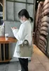 Mia Woven Small Leather Shoulder Bag Khaki